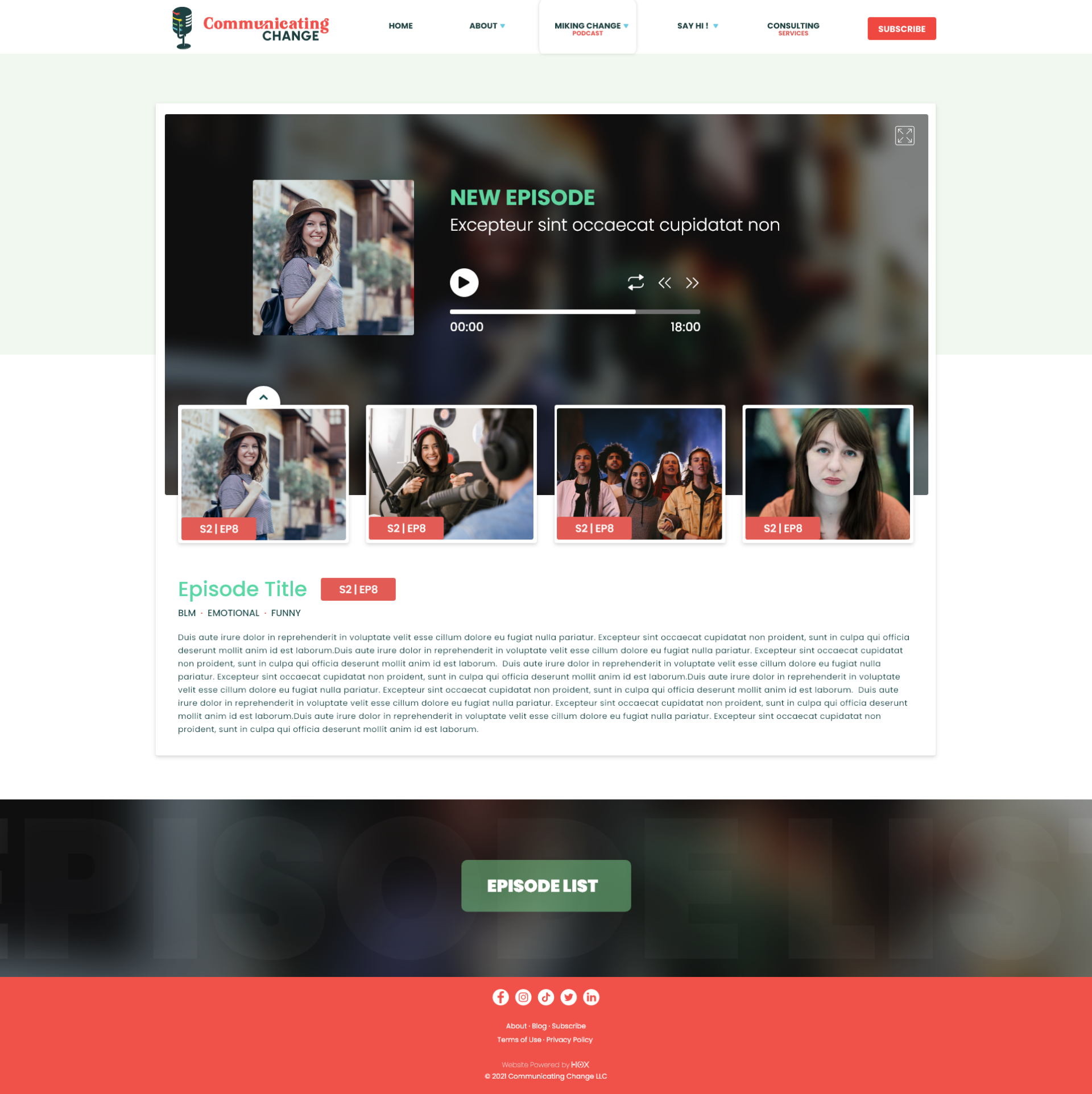 Communicating Change landing night mode